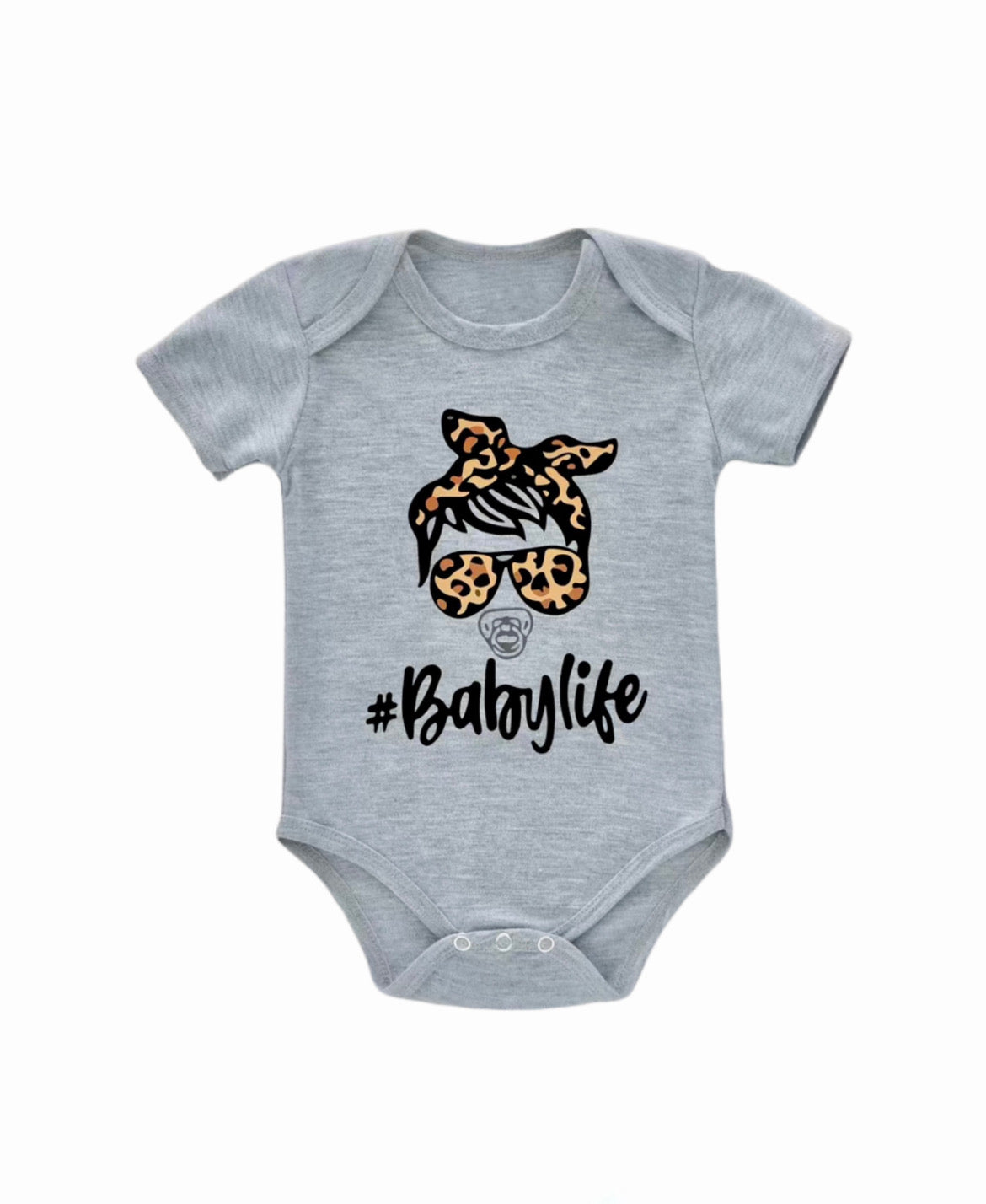 Leopard “Babylife” Onesie